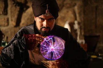 Fortune teller with cristal ball