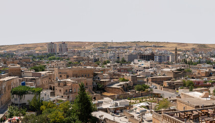 Midyat, Mardin, Turkey- September 17 2020: Panoramic view of old city.