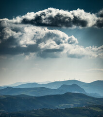 Storm clouds over the mountain