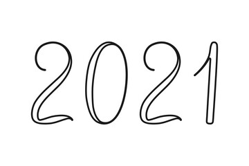 2021 Year Text Vector