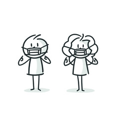 stick figures: masks, protection, virus (no. 20)