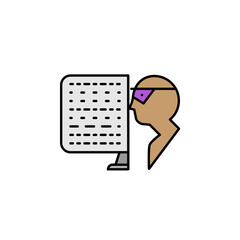 Hacker, hacker icon. Can be used for web, logo, mobile app, UI, UX