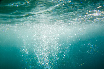 Air bubbles undersea