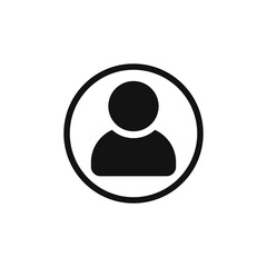 Person icon, flat design template, vector illustration