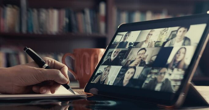 Talking, working and education on video calling
