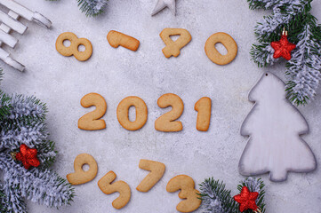 Gingerbread New Year cookies 2021