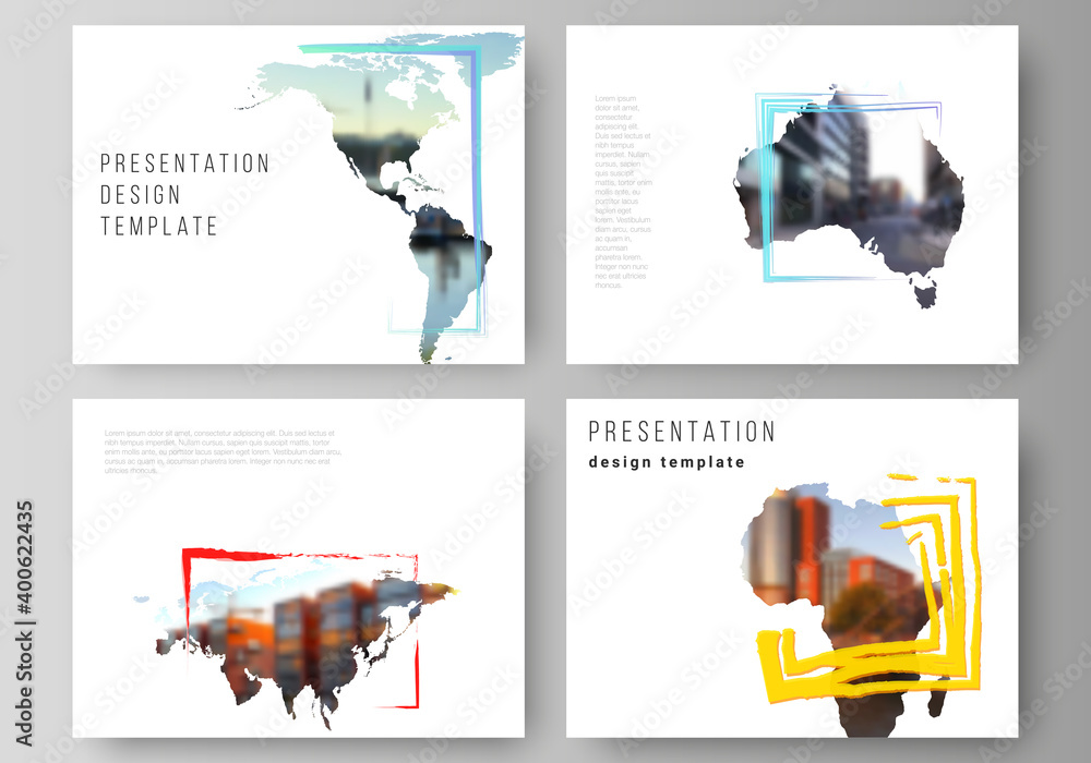 Poster vector layout of the presentation slides design business templates, multipurpose template for presen