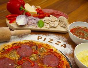 today there is delicious pizza
