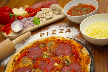 today there is delicious pizza