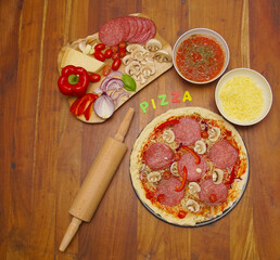 today there is delicious pizza