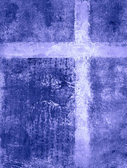 purple blue white textured cross painting, contemporary worship, with copy space