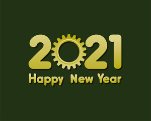 Happy new 2021 year greeting