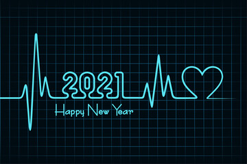 Happy new 2021 year greeting