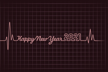 Happy new 2021 year greeting