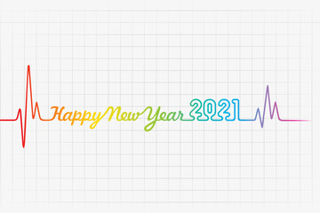 Happy new 2021 year greeting