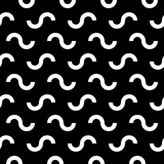 Curves seamless pattern. Curved lines print. Ethnic ornament. Folk wallpaper. Tribal motif. Wavy stripes background. Vector artwork. Geometrical shapes backdrop. Textile digital paper, abstract image.