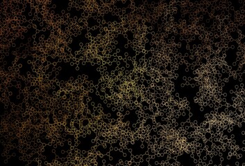 Dark Orange vector backdrop with artificial intelligence data.