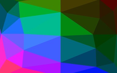 Fototapeta premium Dark Multicolor, Rainbow vector abstract mosaic backdrop.