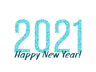 Naklejka na ściany i meble Shining 2021 Happy New Year card banner design