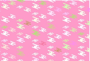 Light Pink, Green vector background with straight lines.