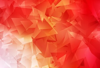 Light Red, Yellow vector abstract mosaic background.