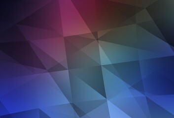 Obraz premium Dark Pink, Blue vector gradient triangles template.