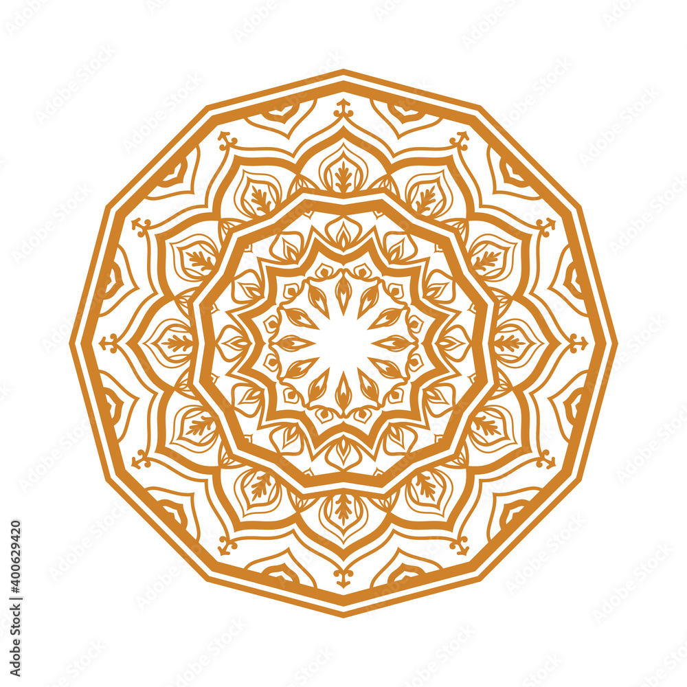 Aufkleber abstract round decorative design. circular decoration. simple mandala for web or print element