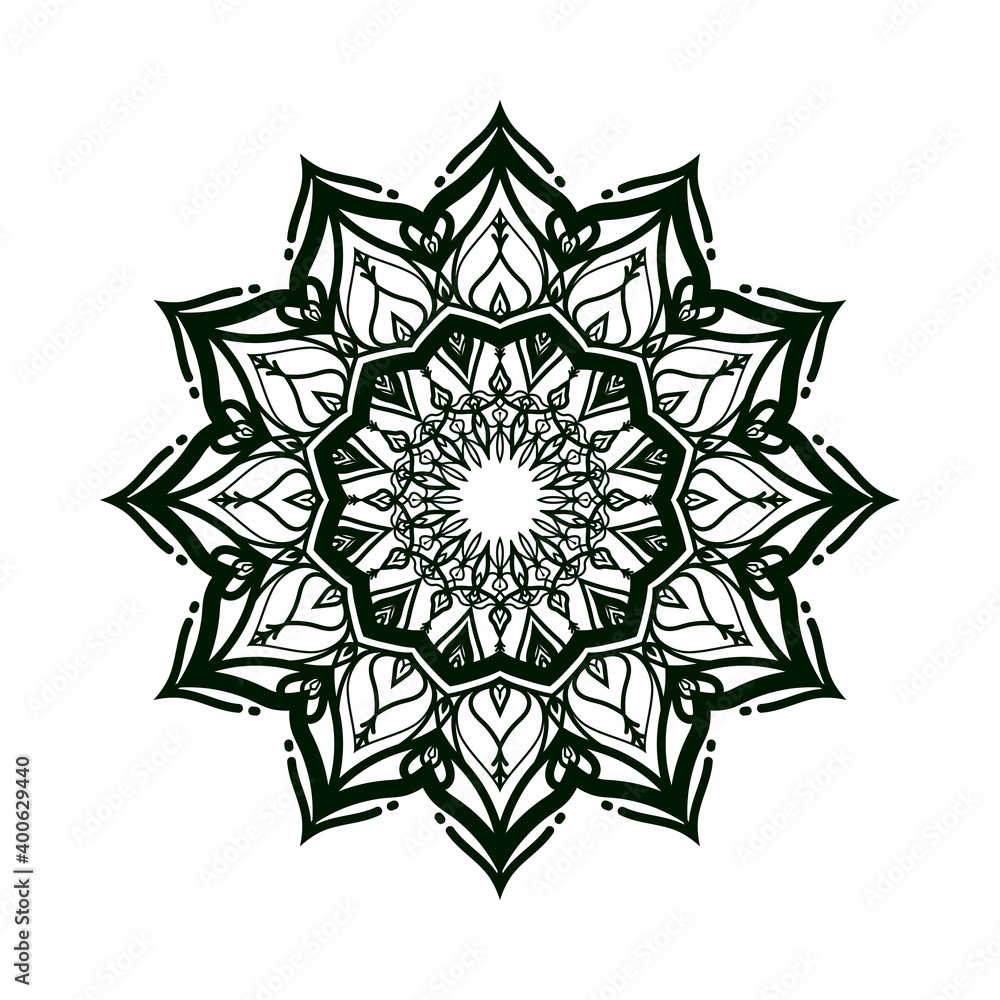 Poster abstract round decorative design. circular decoration. simple mandala for web or print element
