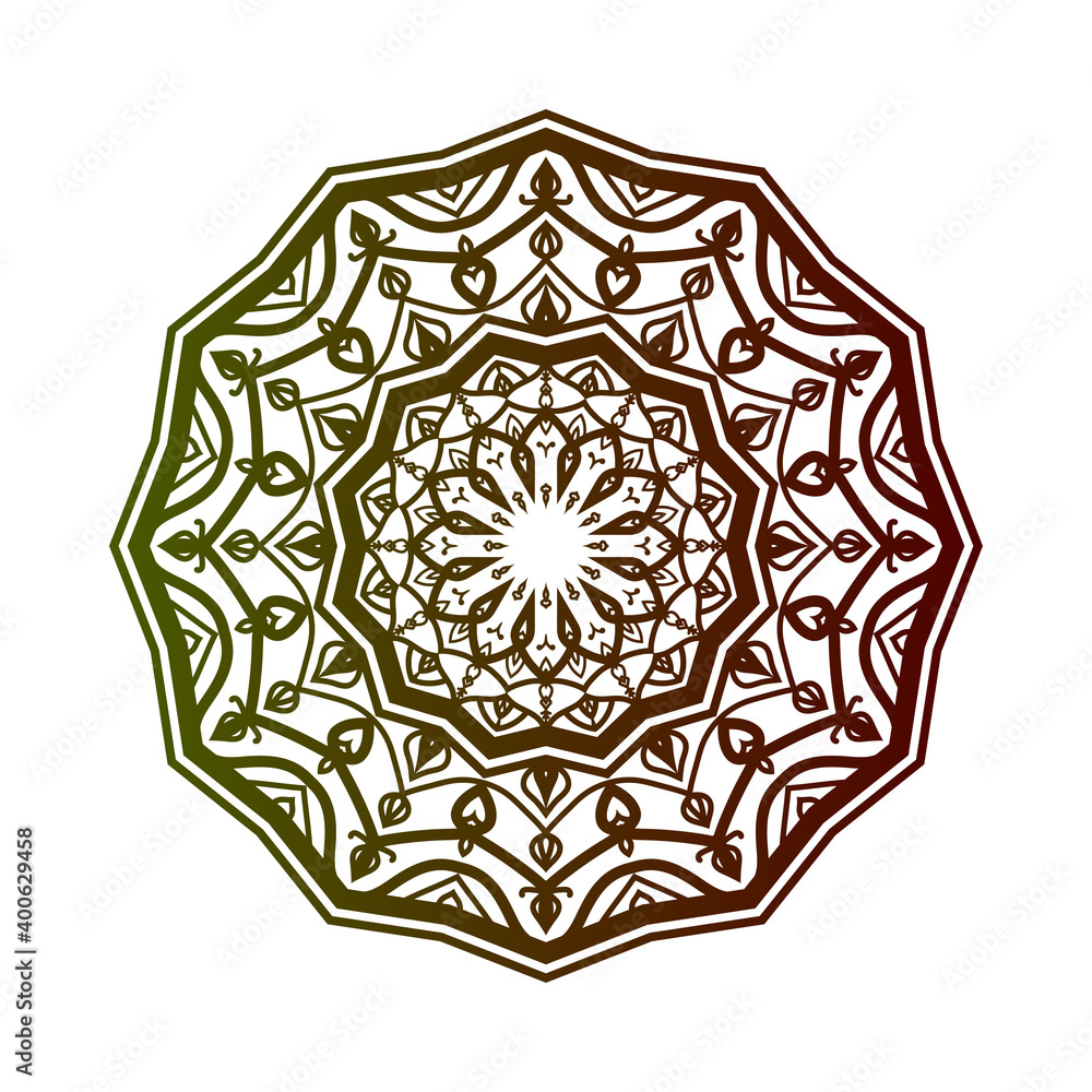 Poster abstract round decorative design. circular decoration. simple mandala for web or print element