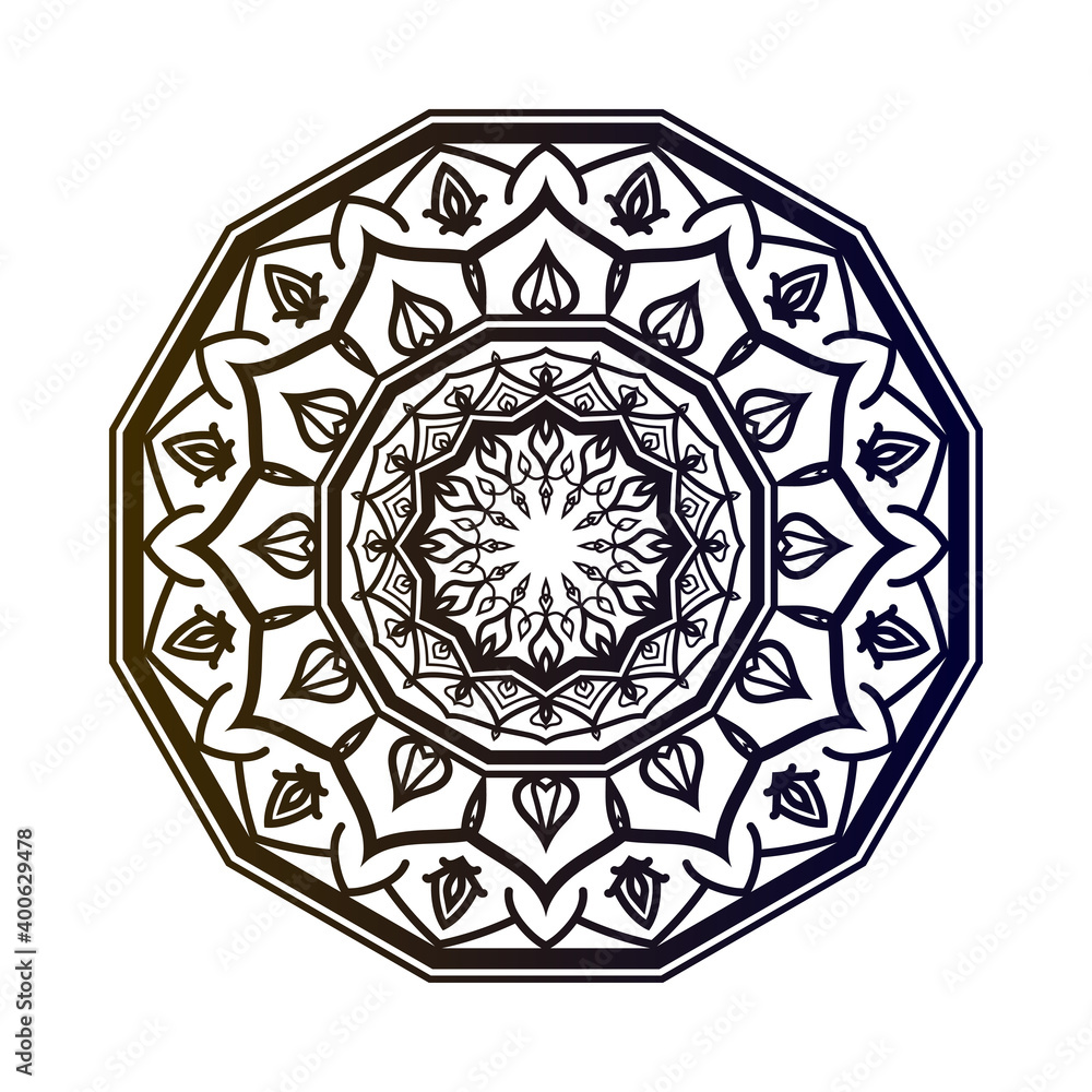 Aufkleber abstract round decorative design. circular decoration. simple mandala for web or print element