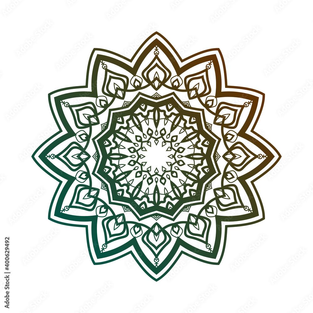 Poster abstract round decorative design. circular decoration. simple mandala for web or print element