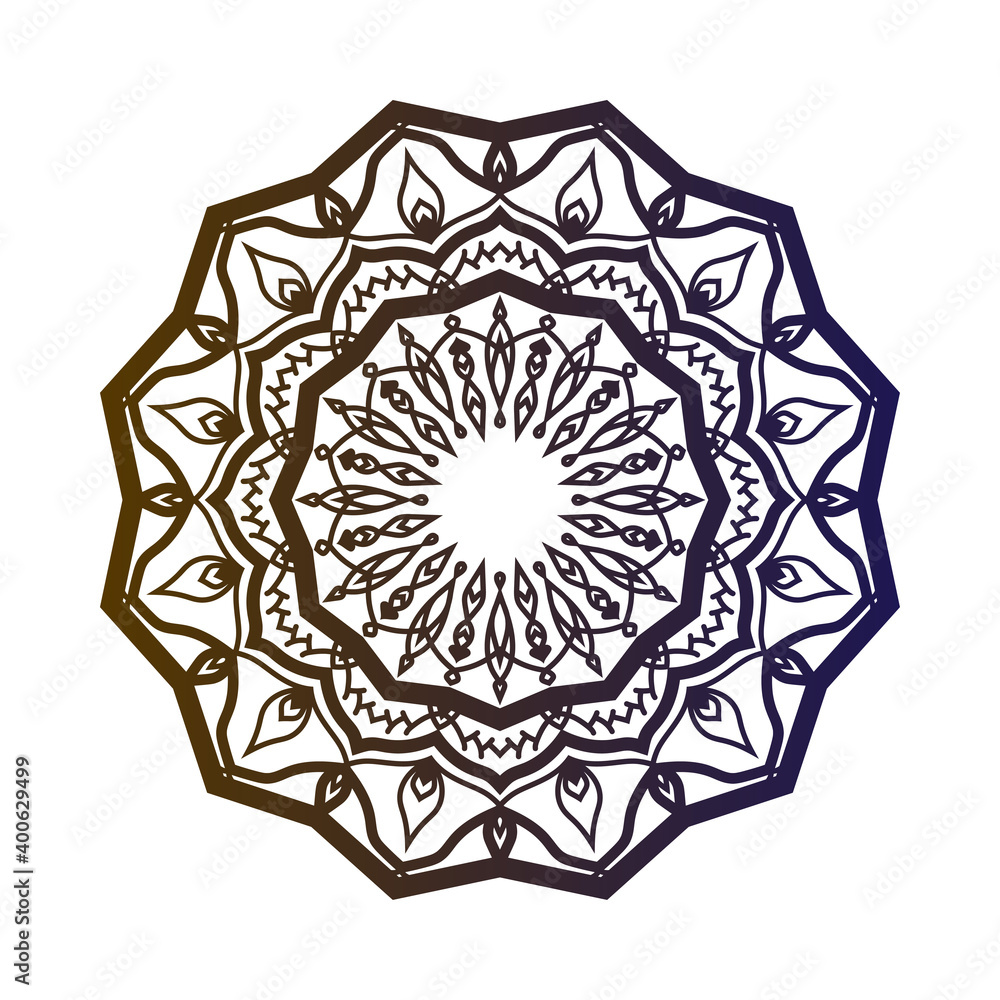 Aufkleber abstract round decorative design. circular decoration. simple mandala for web or print element