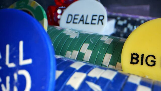 Gambling Dices and Money Chips