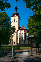 Fototapeta na wymiar Church in Budyne nad Ohri, Czech republic