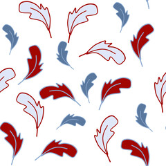 white background feathers colorful pattern