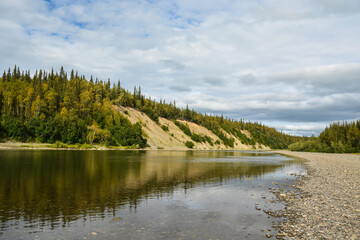 On the taiga river.