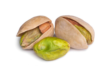 Pistachio isolated on white background.