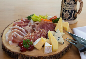 Cold cut and cheese platter