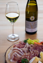 Cold cut and cheese platter