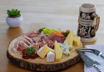 Cold cut and cheese platter