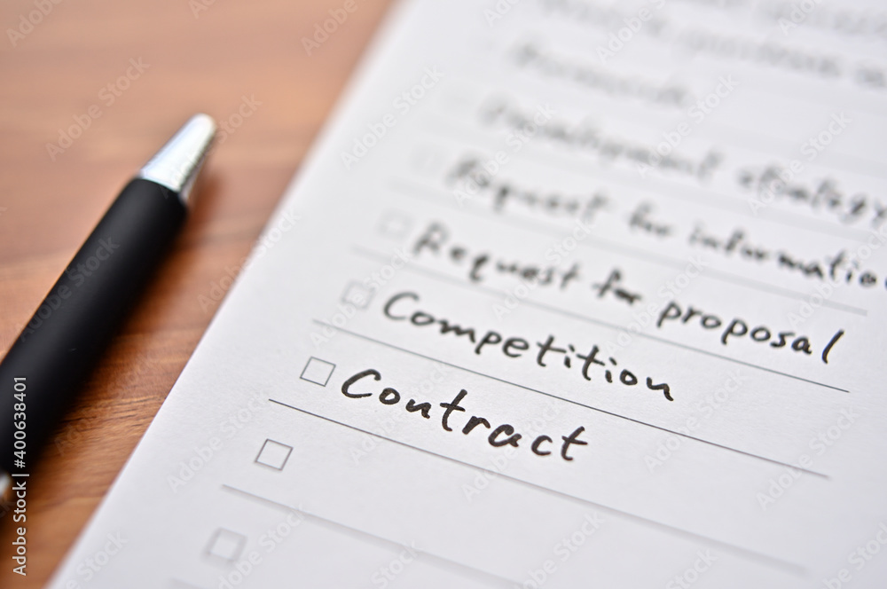 Poster the checklist with 