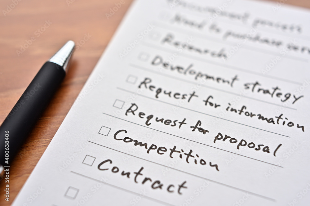 Poster the checklist with 