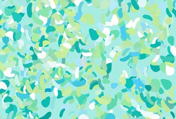 Light Green, Yellow vector backdrop with abstract shapes.