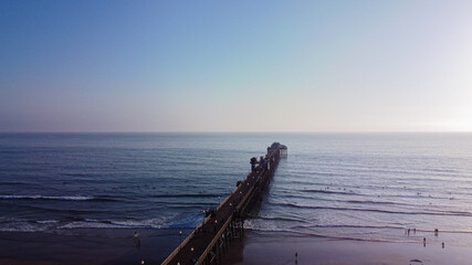 Drone Shot of Oceanside Pier 