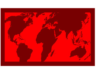 Stylized image of a world map. Vector image for illustrations.