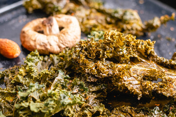 green kale leaves edible vegetable of the cabbage variety
