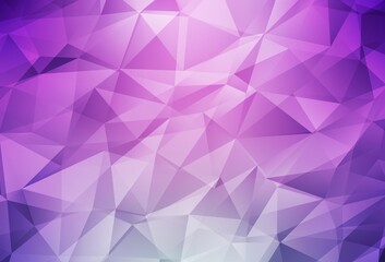 Light Pink vector gradient triangles template.