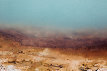 Steam from a hot spring of Yellowstone