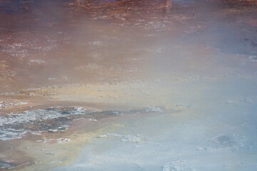 Steam from a hot spring of Yellowstone