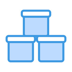 Stock icon vector illustration in blue style for any projects